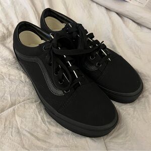 Black on black old Skool vans